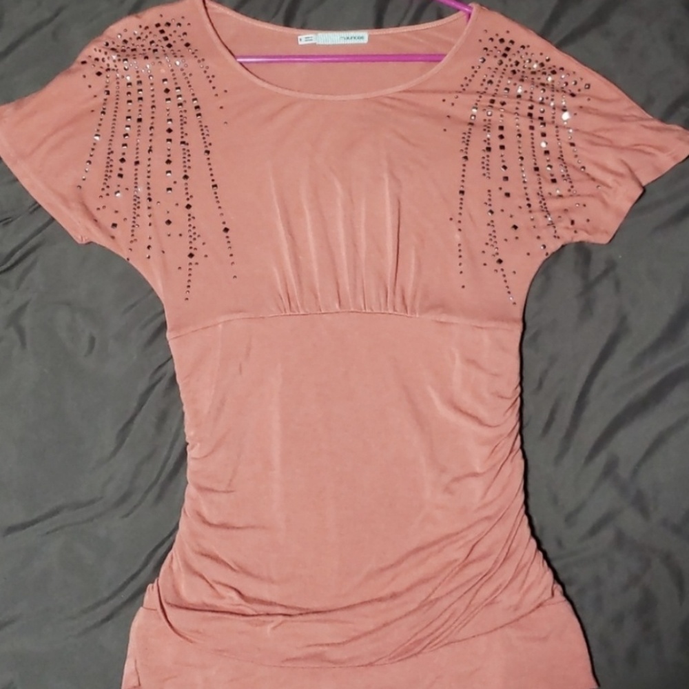 Scrunched waist long top